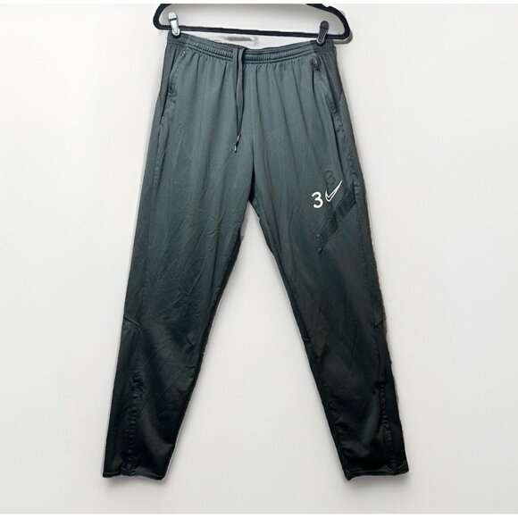 Nike Dri Fit Pants Women Large Track Warm Up Ankle‎ Zip Pockets Gray Joggers - Picture 1 of 10